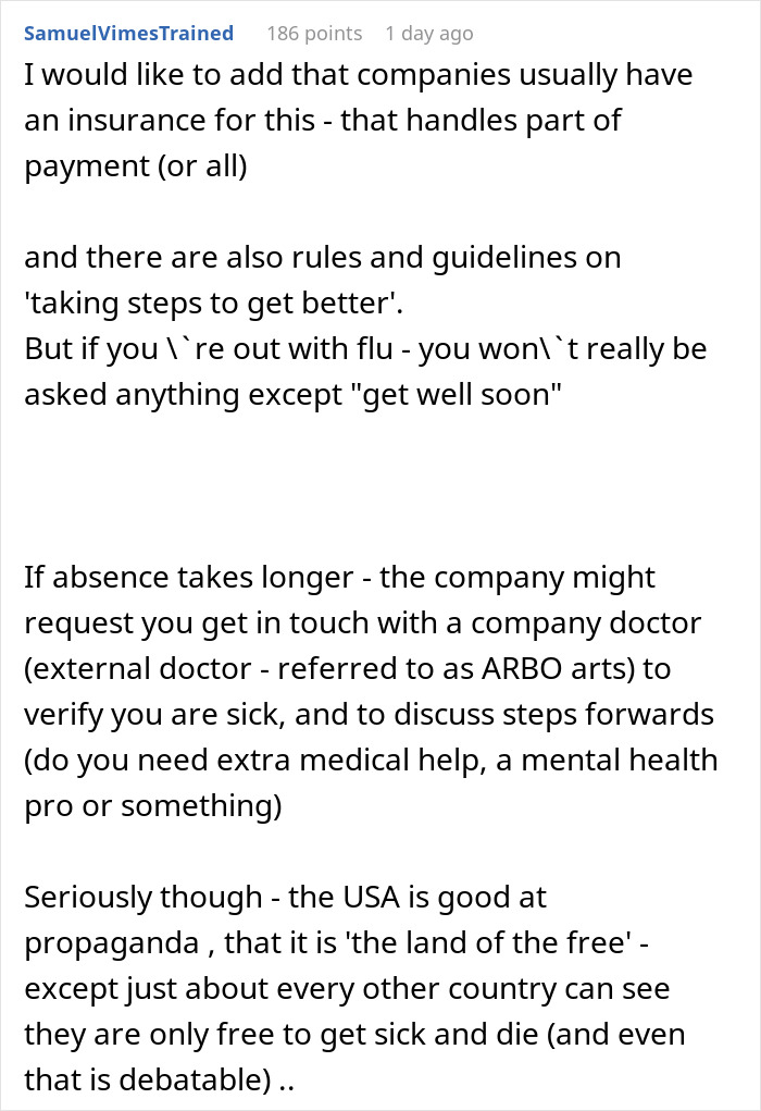 American Woman Discovers That The Netherlands Doesn’t Have The Concept Of “Sick Days” And Creates A Discussion Online American Woman Discovers That The Netherlands Doesn’t Have The Concept Of “Sick Days” And Creates A Discussion Online