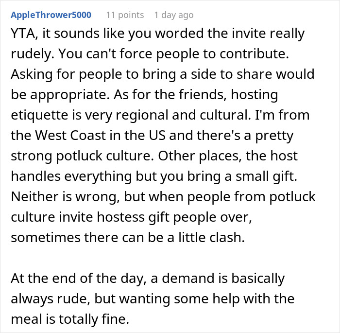 Money’s Tight, So This Guy Skips Throwing $600 On Cooking For 27 People And Potlucks It, Some Guests Get Offended Money’s Tight, So This Guy Skips Throwing $600 On Cooking For 27 People And Potlucks It, Some Guests Get Offended