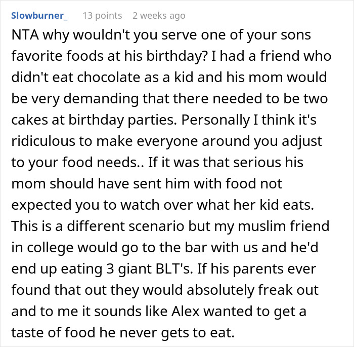 Mom Finds Out Her Vegetarian Son Ate Meat Pie At A Birthday Party, Loses It