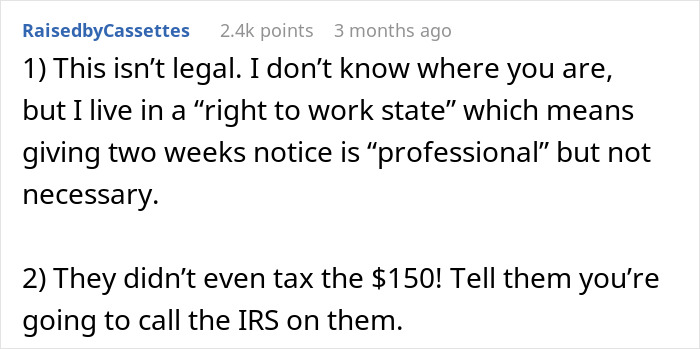 Person Got An Invoice From The Company They Quit For An “Emergency Staffing Fee”, Demanding They Pay For Leaving Without 2 Weeks’ Notice Person Got An Invoice From The Company They Quit For An “Emergency Staffing Fee”, Demanding They Pay For Leaving Without 2 Weeks’ Notice