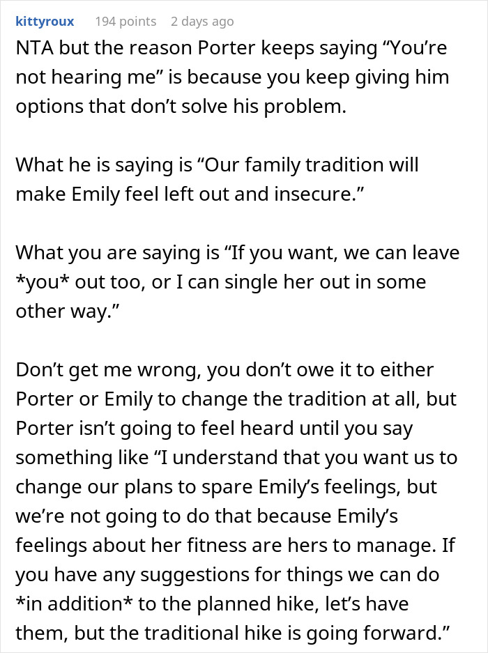 Mom Refuses To Cancel Family Christmas Hike For Son’s “Out Of Shape” Girlfriend Mom Refuses To Cancel Family Christmas Hike For Son’s “Out Of Shape” Girlfriend