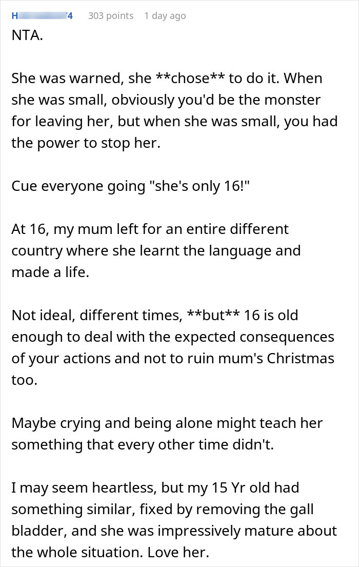 Mom Leaves Teen Daughter Alone In The Hospital On Christmas, Hoping It Will Teach Her A Lesson, Wonders If She Went Too Far Mom Leaves Teen Daughter Alone In The Hospital On Christmas, Hoping It Will Teach Her A Lesson, Wonders If She Went Too Far