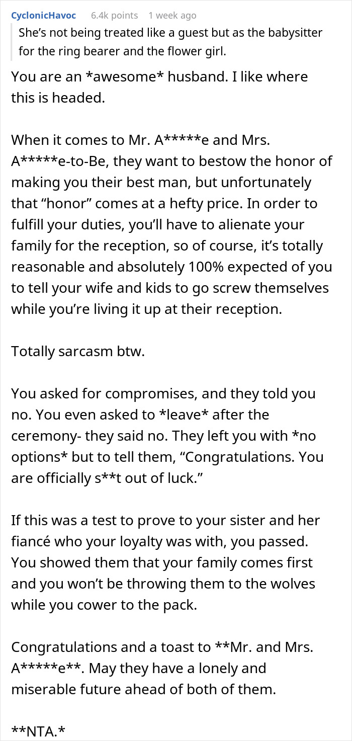 “Am I A Jerk For Not Going To My Sister’s ‘Childfree Wedding'?” “Am I A Jerk For Not Going To My Sister’s ‘Childfree Wedding'?”