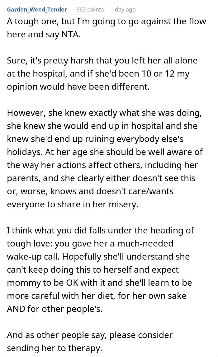 Mom Leaves Teen Daughter Alone In The Hospital On Christmas, Hoping It Will Teach Her A Lesson, Wonders If She Went Too Far Mom Leaves Teen Daughter Alone In The Hospital On Christmas, Hoping It Will Teach Her A Lesson, Wonders If She Went Too Far