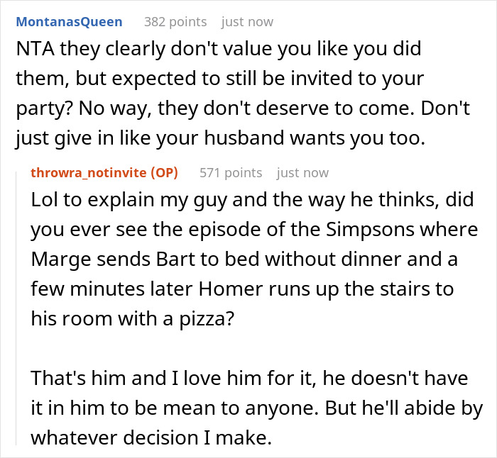 "AITA For Not Inviting Them To My Christmas Party After They Didn’t Invite Me To Their Wedding?" "AITA For Not Inviting Them To My Christmas Party After They Didn’t Invite Me To Their Wedding?"