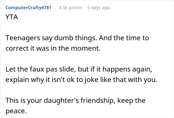 “Am I A Jerk For Banishing My Teenage Daughter’s Friend From Our House Because She Made Fun Of My Weight?”