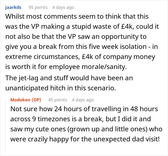 "Won't Pay Me For My Cancelled Event? Pay Me To Go Instead": Employee Makes Boss Cover £4,000 In Expenses After Refusal To Refund Canceled Trip "Won't Pay Me For My Cancelled Event? Pay Me To Go Instead": Employee Makes Boss Cover £4,000 In Expenses After Refusal To Refund Canceled Trip