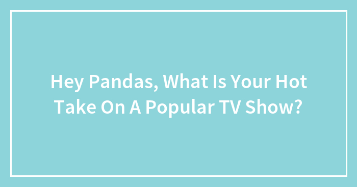 Hey Pandas, What Is Your Hot Take On A Popular TV Show? (Closed)