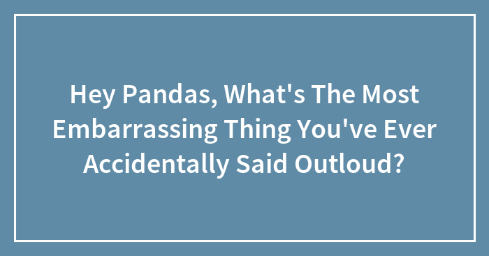 Hey Pandas, What’s The Most Embarrassing Thing You’ve Ever Accidentally Said Outloud?