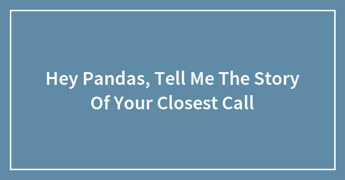 Hey Pandas, Tell Me The Story Of Your Closest Call