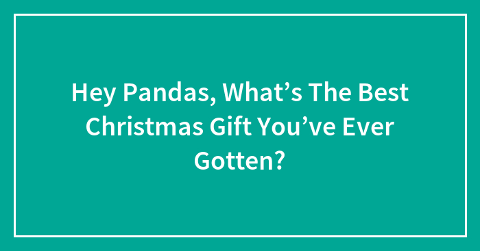 Hey Pandas, What’s The Best Christmas Gift You’ve Ever Gotten? (Closed)
