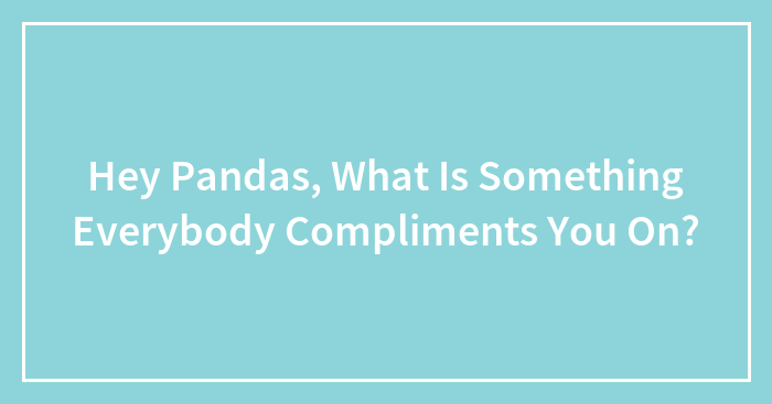 Hey Pandas, What Is Something Everybody Compliments You On?