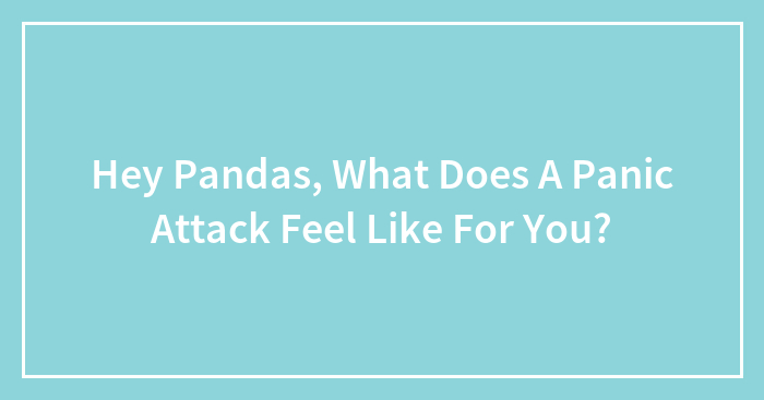 Hey Pandas, What Does A Panic Attack Feel Like For You?