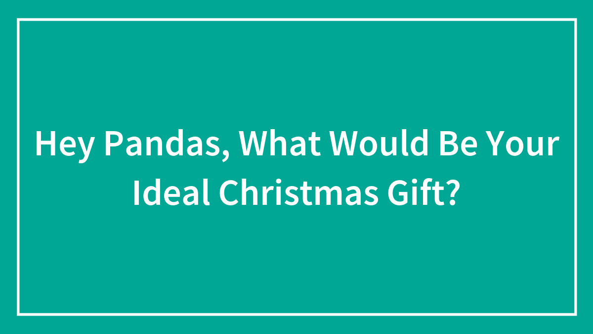 Hey Pandas, What Would Be Your Ideal Christmas Gift? (Closed)