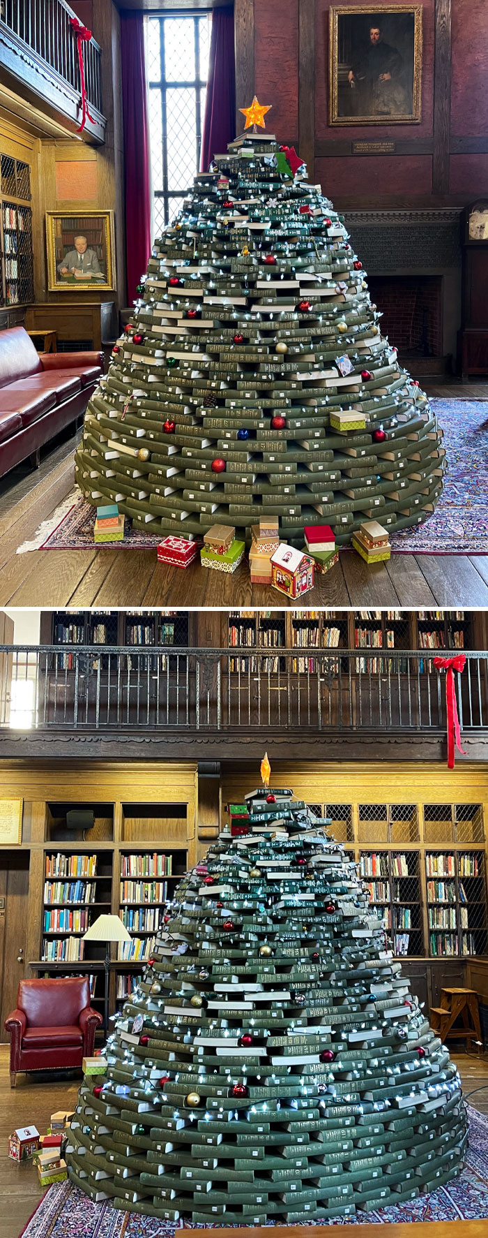 The Book Christmas Tree Is Here At The Yale Medical Library, Bringing All The Holiday Spirit Vibes