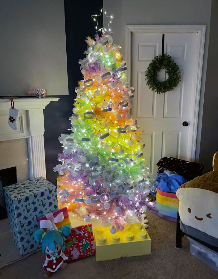Este año tengo un árbol de Navidad arcoíris