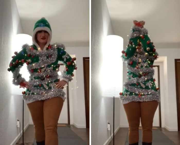 This Ugly Christmas Sweater Also Can Be Used As A Christmas Tree