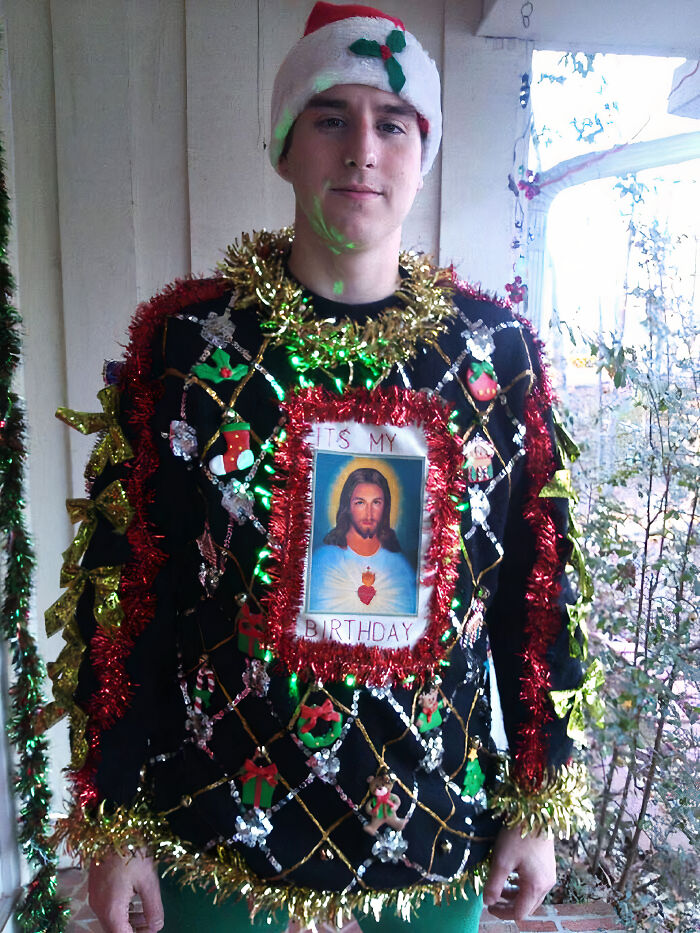 My Friend's Brother Designed His Own Christmas Sweater This Year