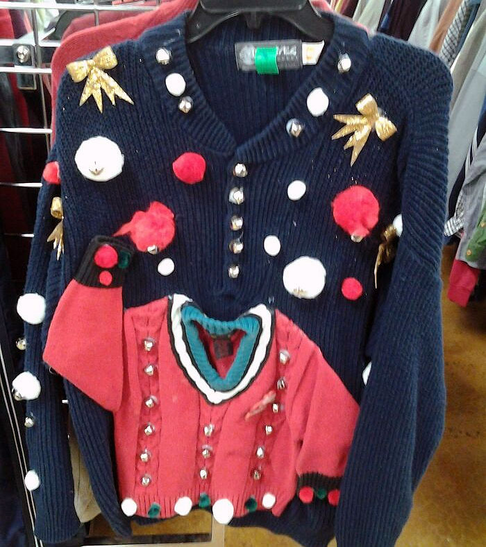 A Christmas Sweater Of A Christmas Sweater. Aka The Best Thing I Ever Found At Goodwill