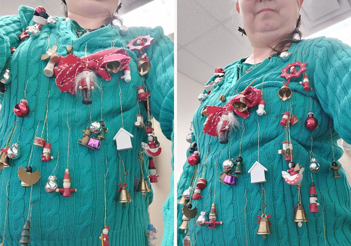 I Won The Ugly Sweater Contest Today