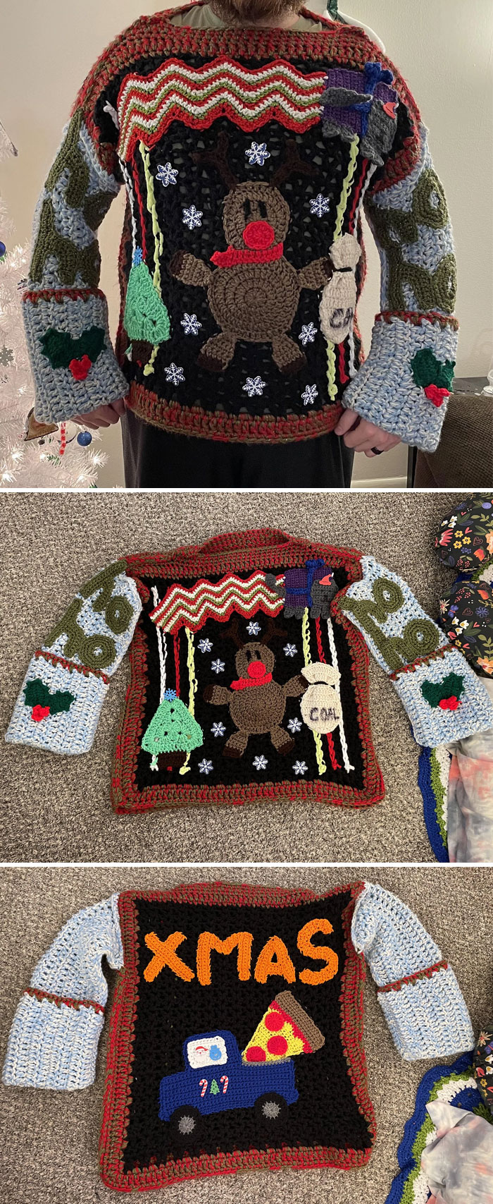 2021 Ugly Christmas Sweater! I Hope It Sparks Joy At The Contest Even If We Don't Win