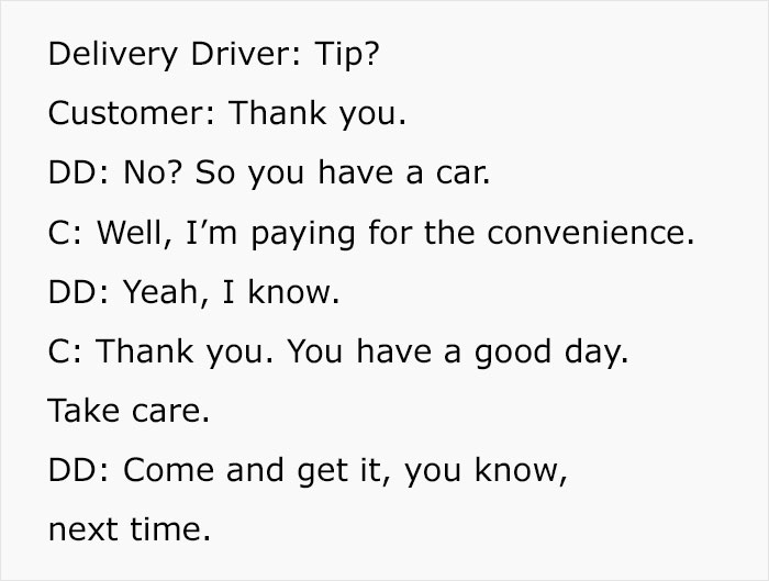'Karen' Advises Customer To Pick Up Food Herself Next Time After Getting Denied A Tip 'Karen' Advises Customer To Pick Up Food Herself Next Time After Getting Denied A Tip