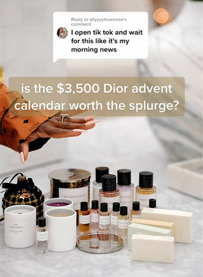 Woman who bought $3,500 Dior Advent calendar found sample-sized perfume, soap and candle lids