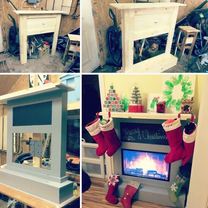 My Little Boys Were Concerned That Santa May Not Come Since We Don't Have A Chimney/Fireplace In Our House. So I Decided To Build One For Them This Week