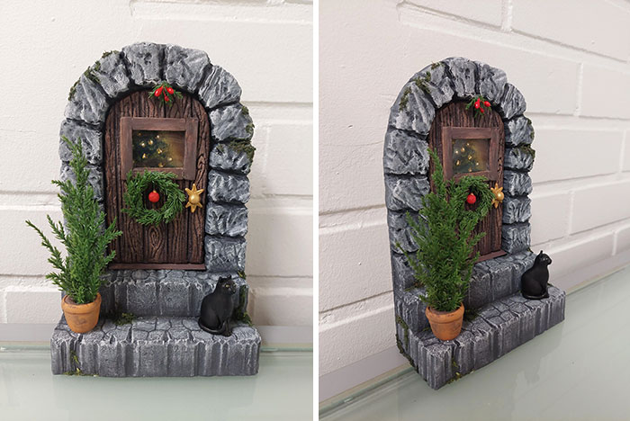 I made a little Christmas gnome/elf door