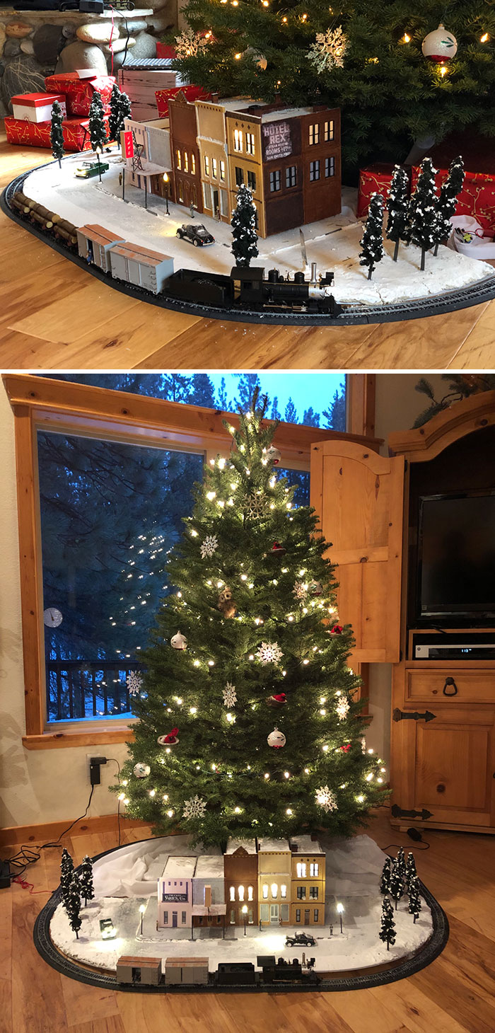 I Made A Scale Model Of Downtown Truckee, CA To Place Under Our Christmas Tree This Year