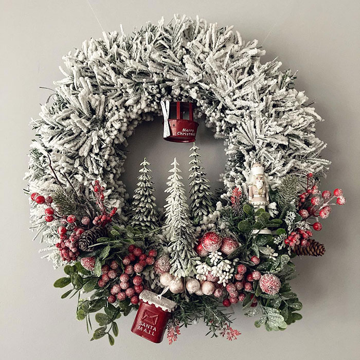 Well, The Wreath Is Ready. It's My Tradition That I Always Make Wreaths Myself For Christmas