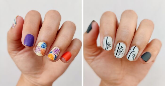 Inspired By 8 Nail Art Designs For Short Nails I Chose To Create On My Own  Nails As Well | Bored Panda