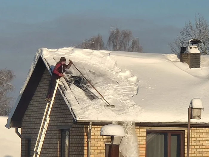 Solar Panels Covered In Snow