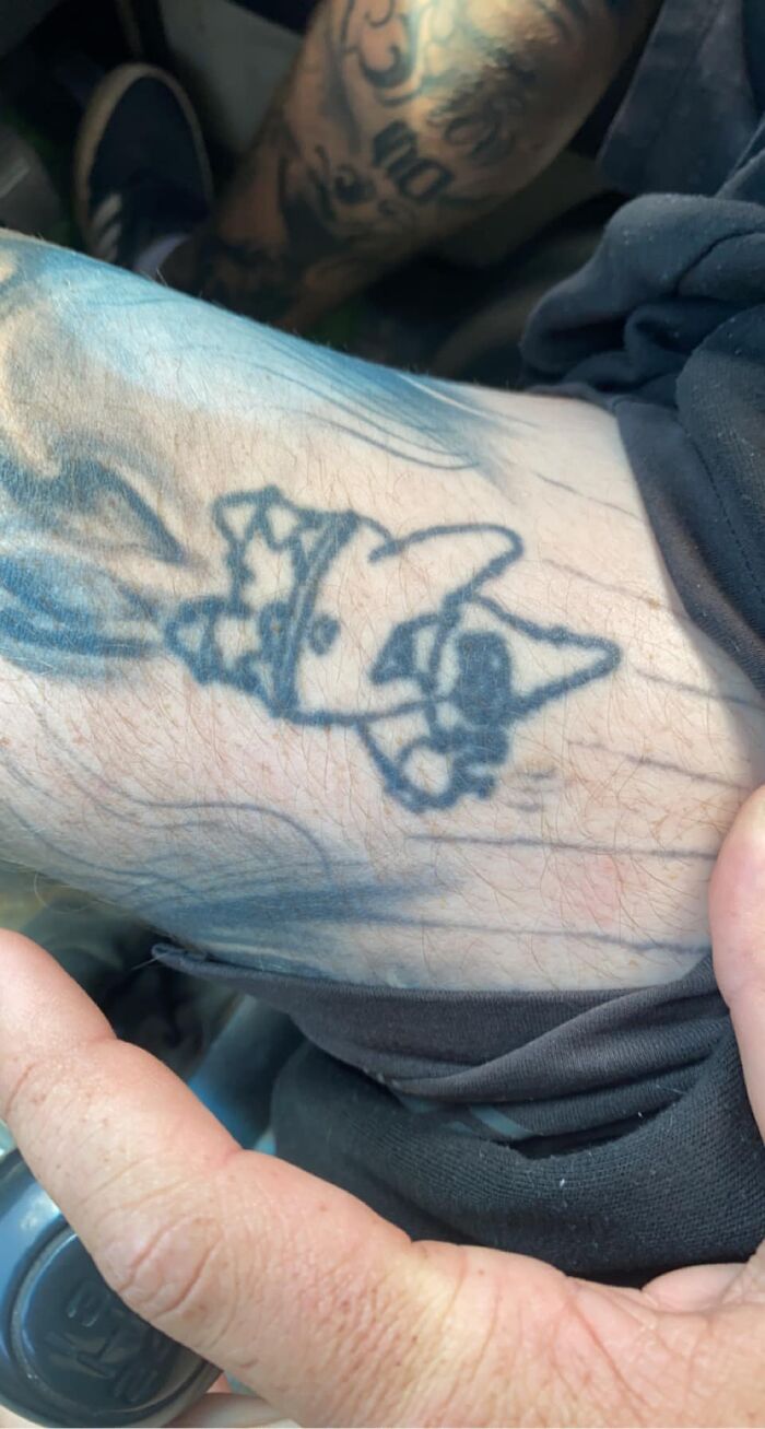 A Mates Tattoo Of Patrick Hitting A Billy. Whatchu Think. Was His First Ever Tattoo