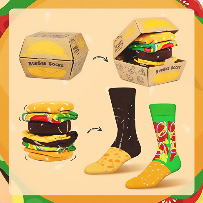 Burger Socks Box
