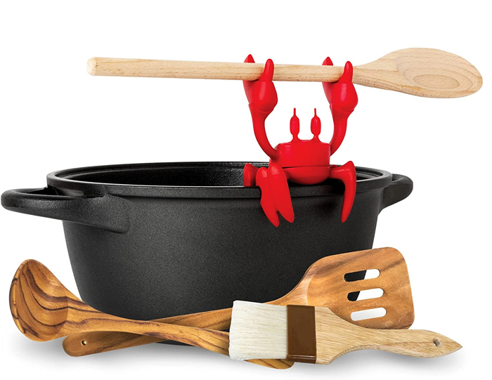 Red Crab Silicone Utensil Rest