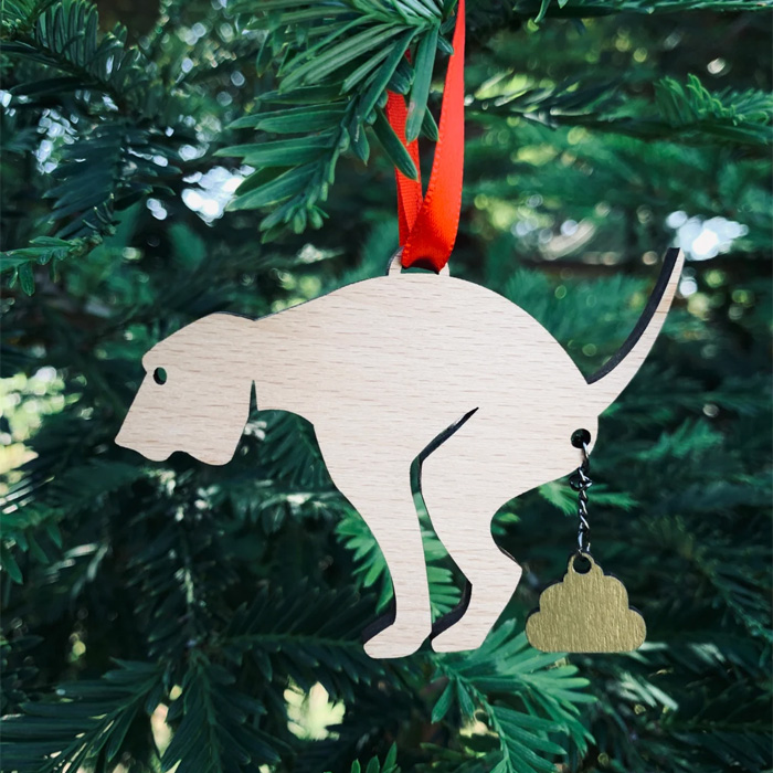 Pooping Pooches Christmas Ornament