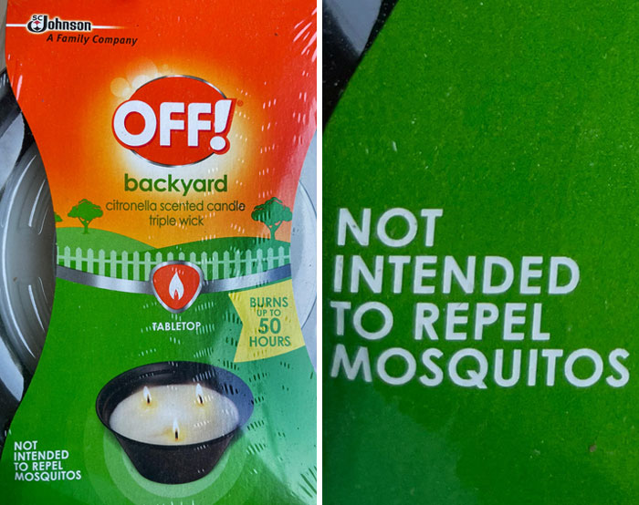Silly Me. Why Would I Think Outdoor Candle Would Keep Mosquitoes Away
