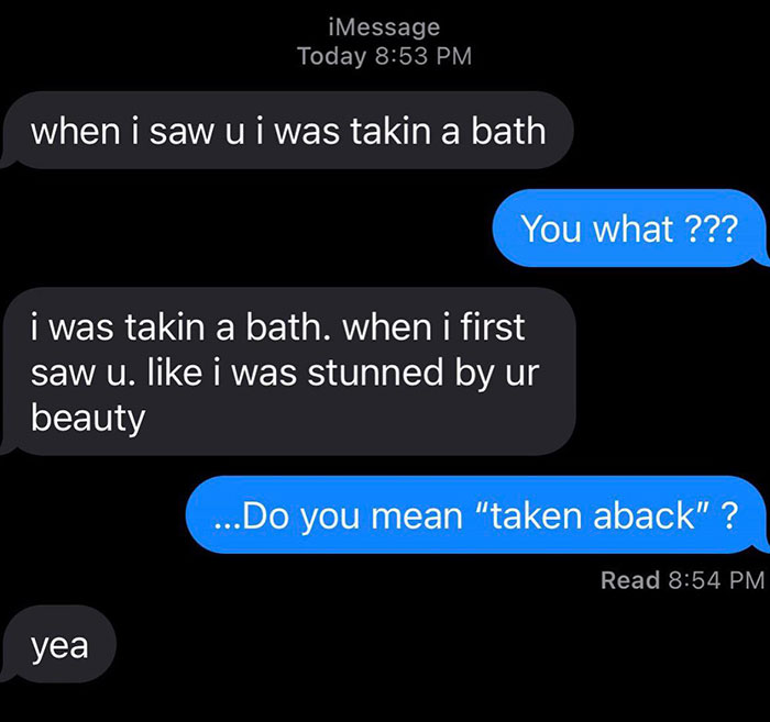 He Was Taking A Bath