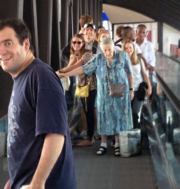 My Friend Was At The Airport, And This Old French Woman Just Didn't Care