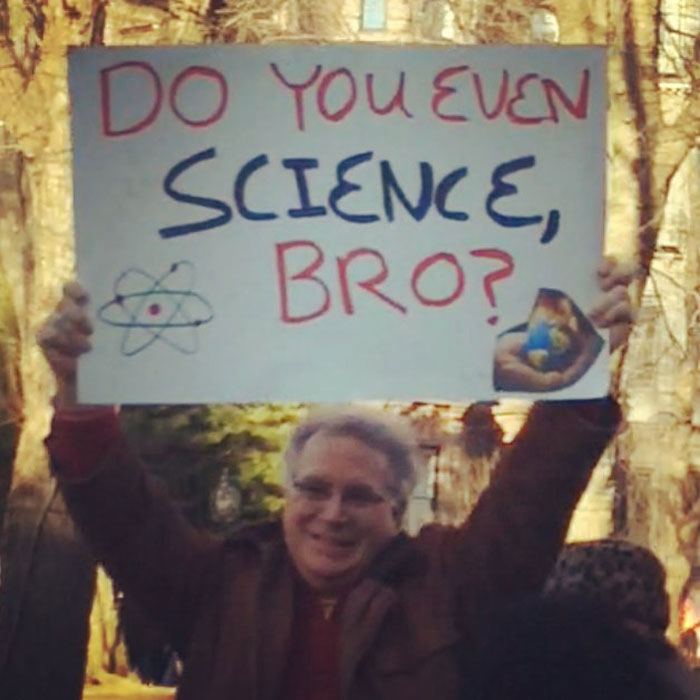 A Memory From The Womens March Boston - Clearly This Guy Is Ready For The March For Science Coming Up In April