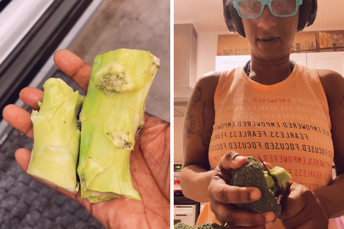 Woman Shares A Shopping Hack Of Cutting Broccoli Stems To Save Money