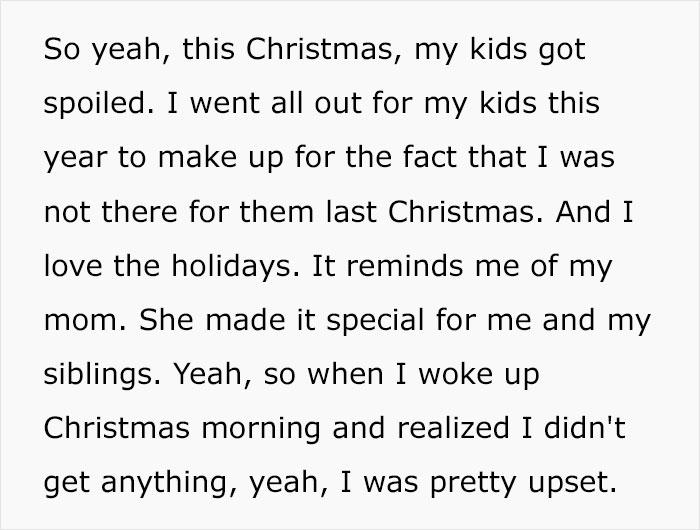 Mother shares how she hasn't received a single present for Christmas, many women relate