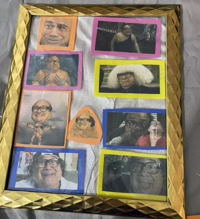 My Girlfriend Made A Danny DeVito Collage As A Christmas Gift