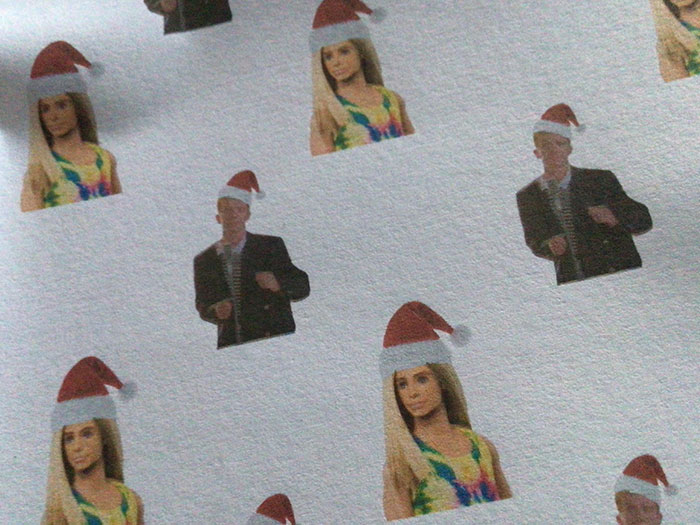 The Wrapping Paper My Cousin Made For My Christmas Gift