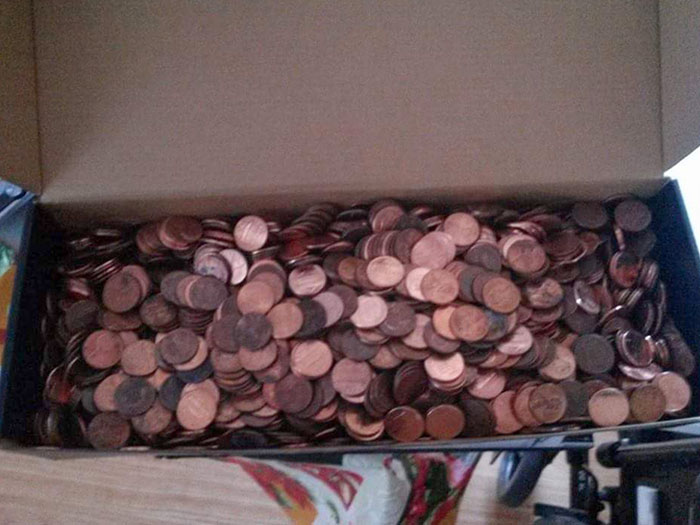I Asked My Nephew What He Wanted For Christmas. His Only Answer Was Money. I Unwrapped 60 Rolls Of Pennies Into The Box