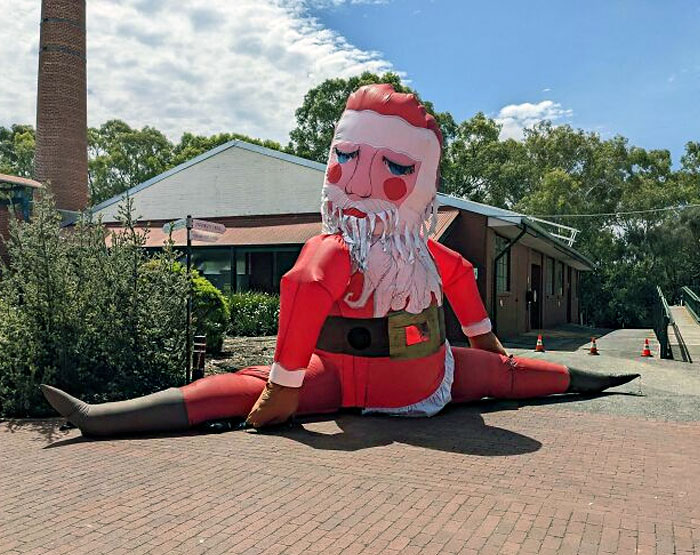 This Weird Inflated Santa At Our Local Council Christmas Family Day