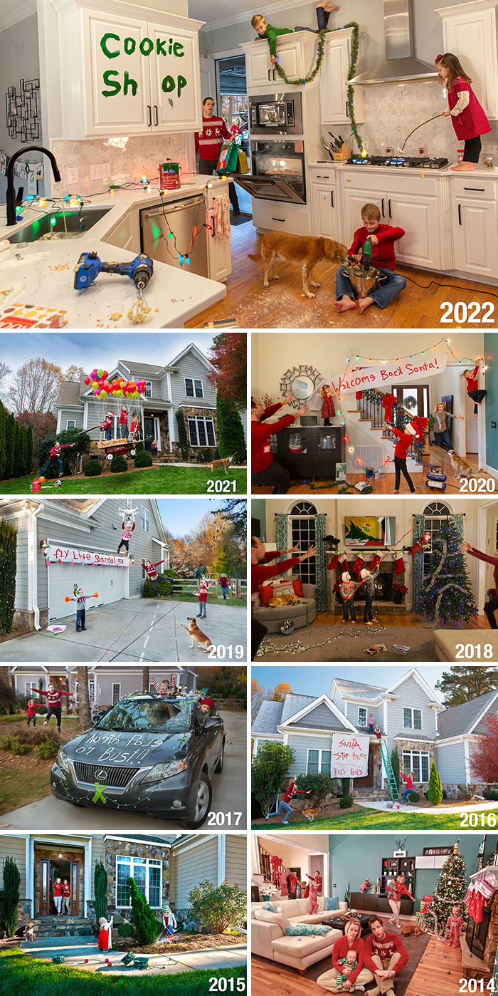 Our Annual "Parenting Chaos" Christmas Card - 9 Years In A Row