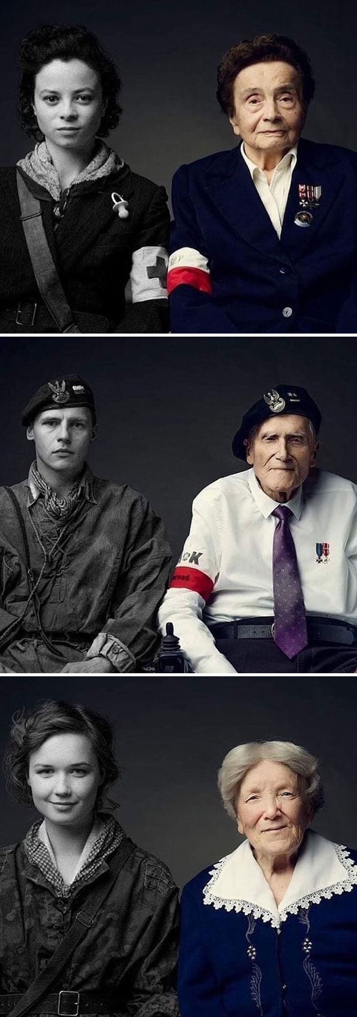 Polish Resistance Veterans Of The Warsaw Uprising (1944), Pictures Then And Now