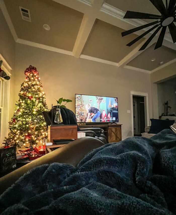 Watching Christmas Movies In My Favorite Chair
